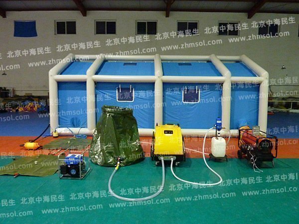 洗消充氣帳篷工作