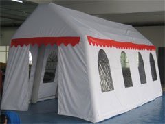 救災(zāi)充氣帳篷展示