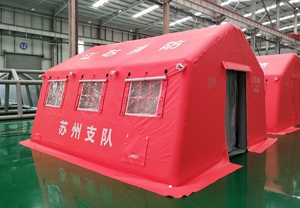 消防救災(zāi)充氣帳篷展示